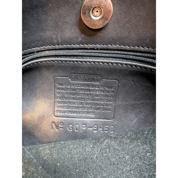 Vintage Coach 9458 Crossbody Legacy Black Thick Leather Slim Messenger Heavy - Picture 9 of 12